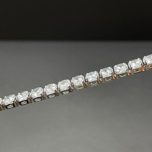 Glam silver bracelet close up