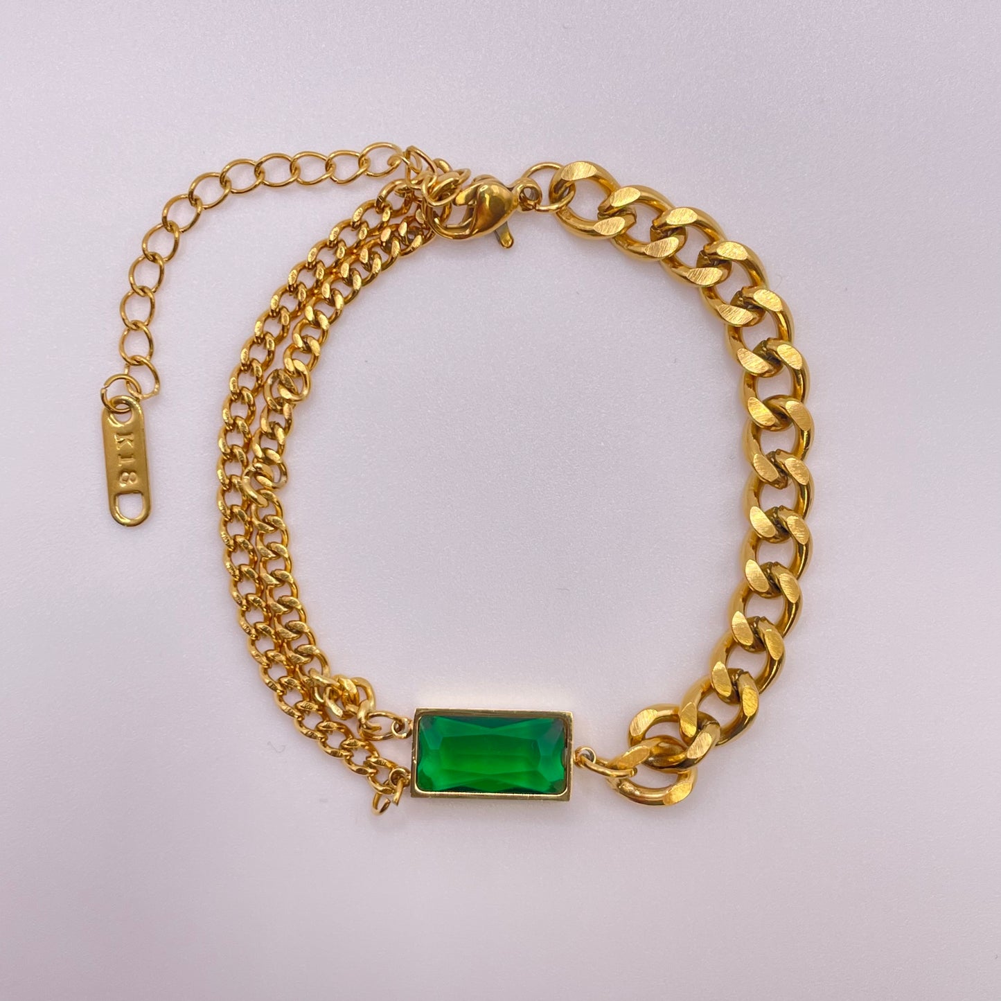 Miami cuban bracelet - Gold view from above