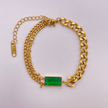 Miami cuban bracelet - Gold view from above