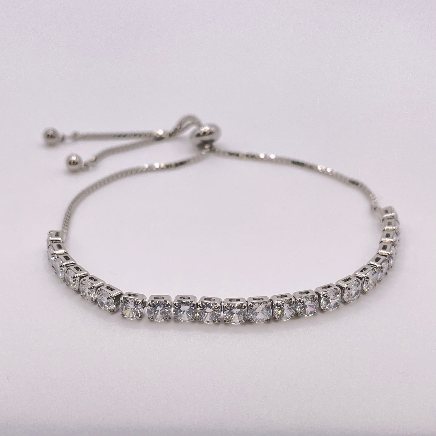 Glam silver bracelet front view