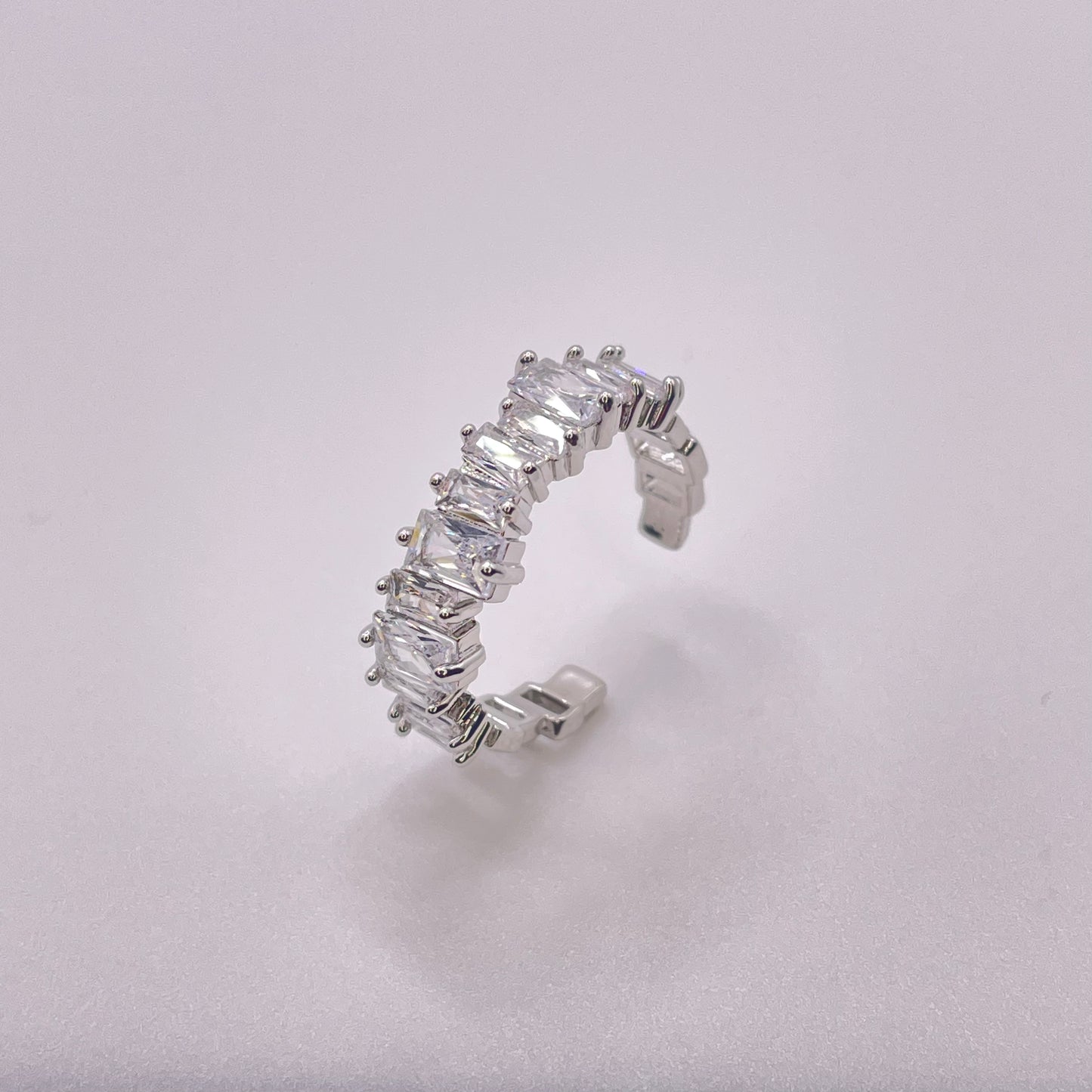 Baguette cut CZ collection - Silver ring