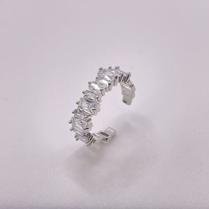 Baguette cut CZ collection - Silver ring