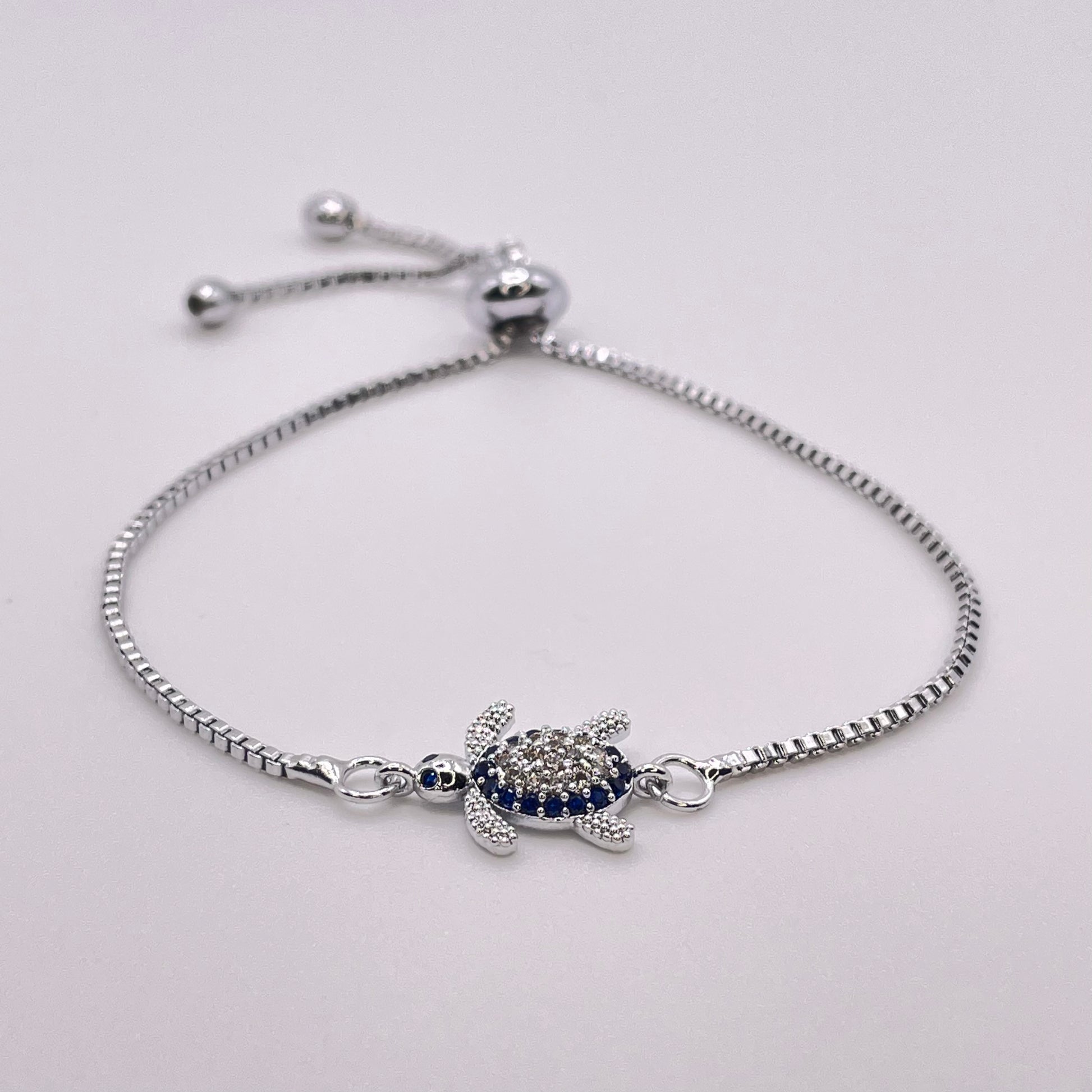 Turtle evil eye - Silver front view