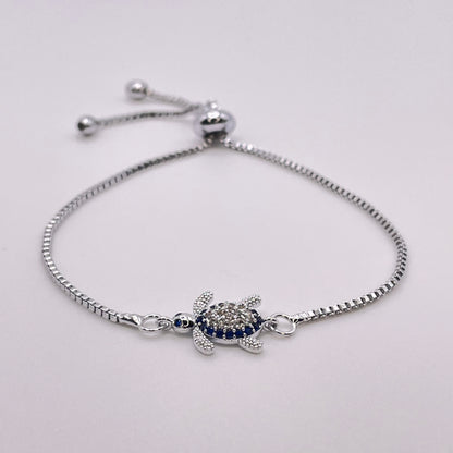 Turtle evil eye - Silver front view