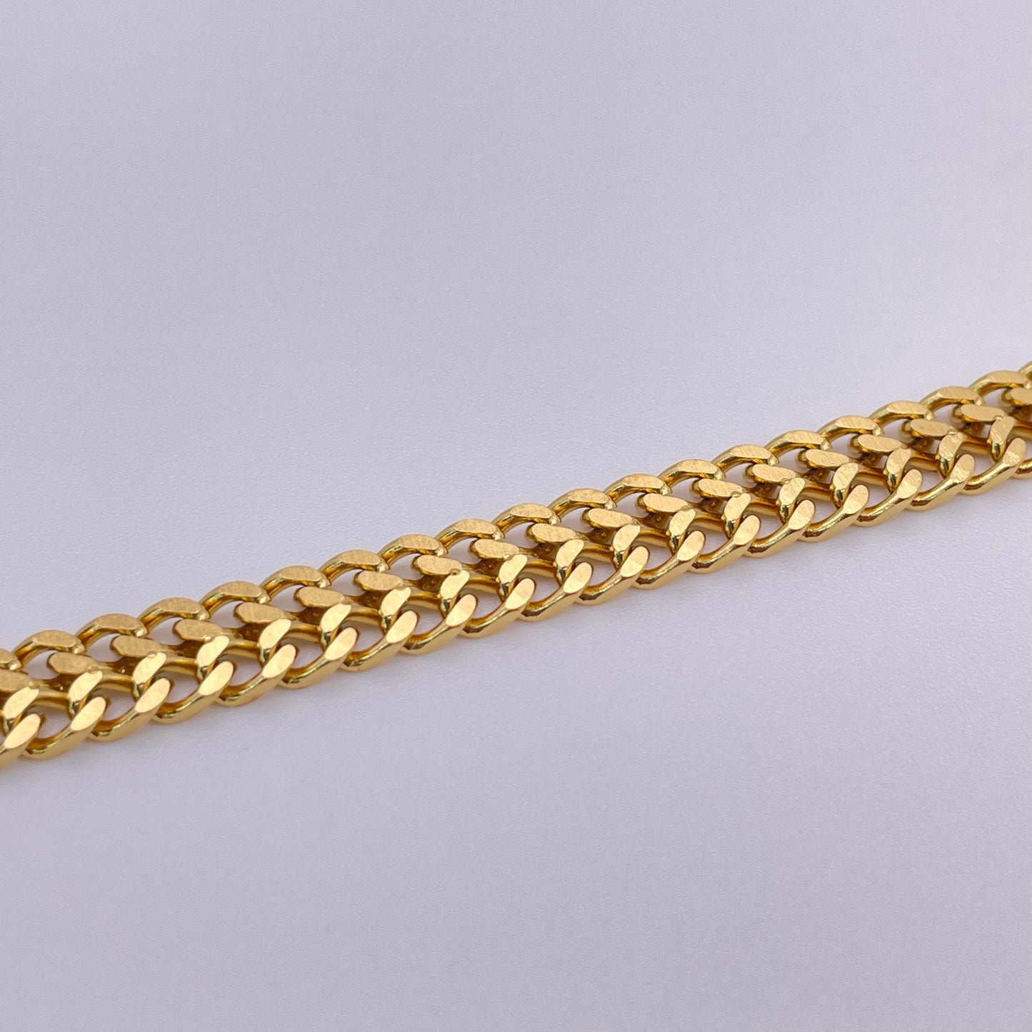 18K double curb chain choker - Gold