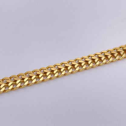 18K double curb chain choker - Gold