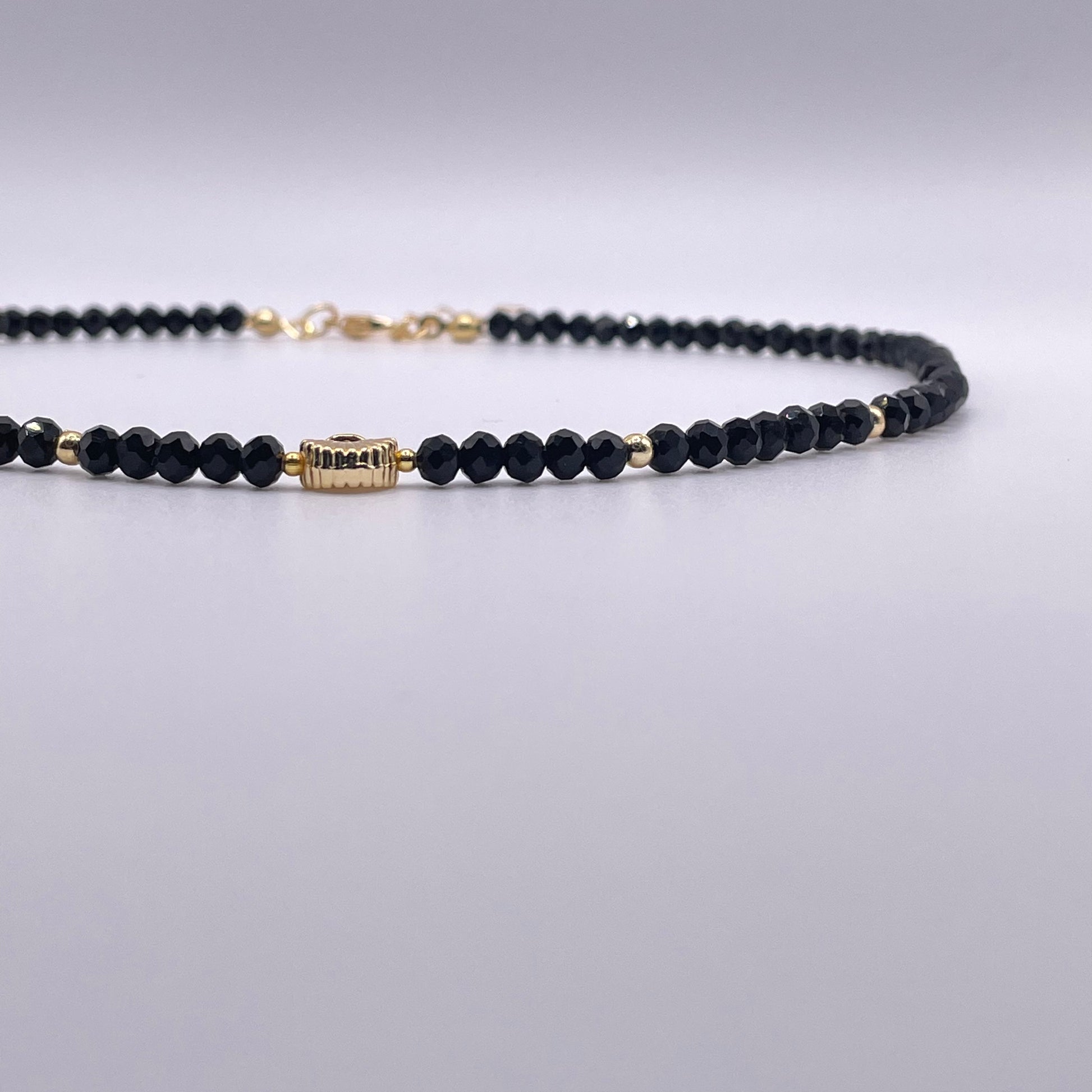 Bodrum bead shell necklace - Black side view